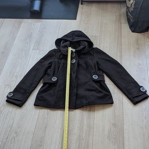 Brown Wool Jacket w Hood